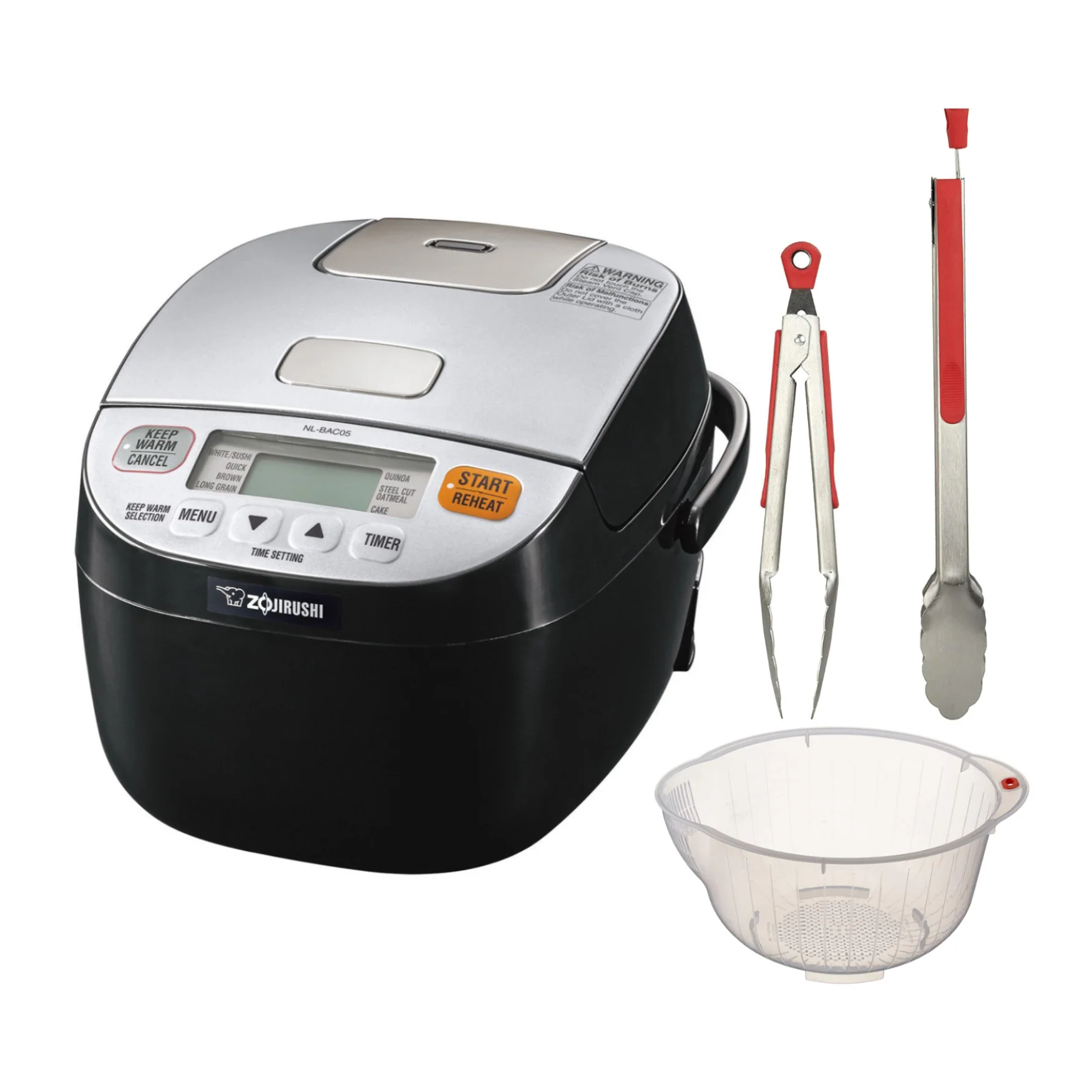 Zojirushi Micom Rice Cooker and Warmer (3-Cup/ Silver Black) Bundle
