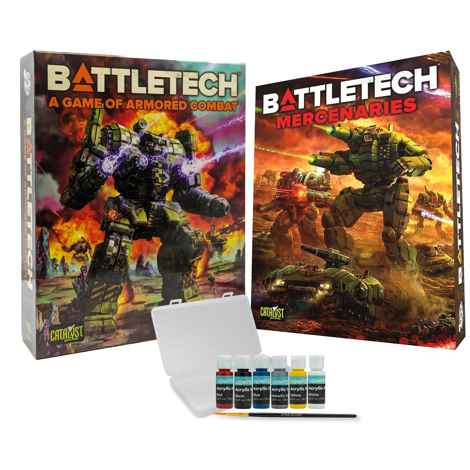 BattleTech 40th Anniversary Set with Mercenaries Box, and Art Starter Kit