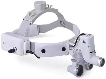 Dental Loupes 2.5X/3.5X with Adjustable LED Light, HD Coated Lenses - Lightweight Head-Mounted Magnifying Glasses for Cosmetic, ENT & Ophthalmology Use
