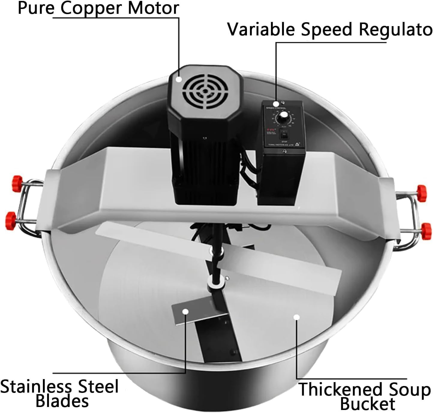 Automatic Sauce Jam Stirrer Machine, Commercial Food Stirrer Pot, with Adjustable Speed & Liftable Scraper & Multi-Stove Use, Pot Seasoning Bottom Soup Sauce Stirrer for Long Cooking