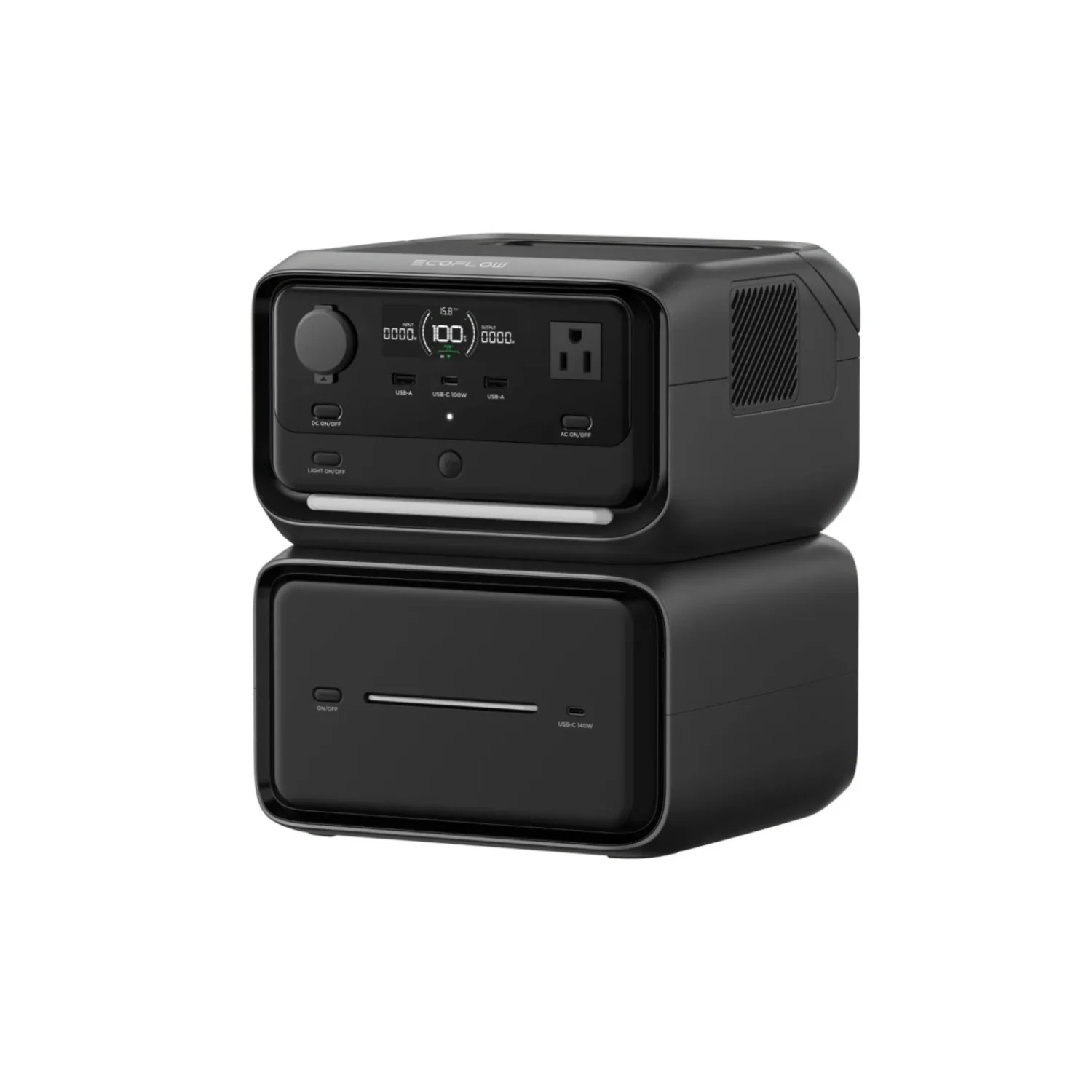 EcoFlow - RIVER 3 Plus Portable Power Station with Extra EB600 Battery (Black)