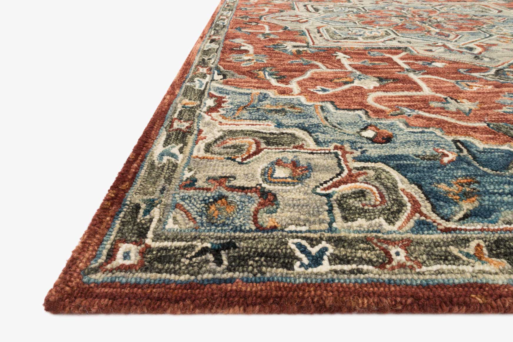 Loloi Victoria Collection - Traditional Hooked Rug in Red (VK-15)