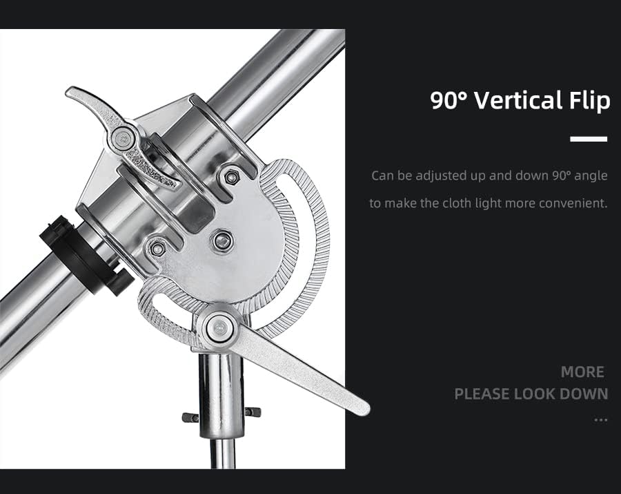 AMBITFUL MF-01 Metal Heavy Stainless Cross Arm Steel Longest 232 cm Photo Studio Kit Boom Arm 94 cm - 232 cm 37-91 Inch Light Stand Cross Arm for C-Stand