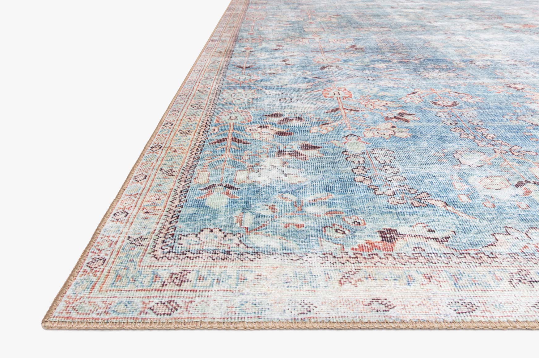 Loloi II Wynter Collection - Traditional Power Loomed Rug in Teal (WYN-06)