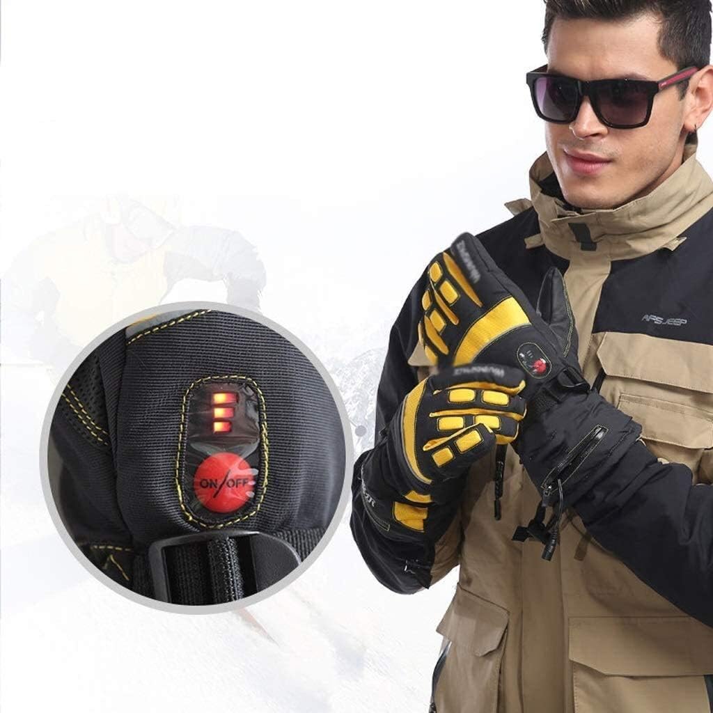 Rechargeable Men's and Women's Heated Waterproof Gloves, 5 Layers of Warmth and Three Gears, Suitable for Cold Weather