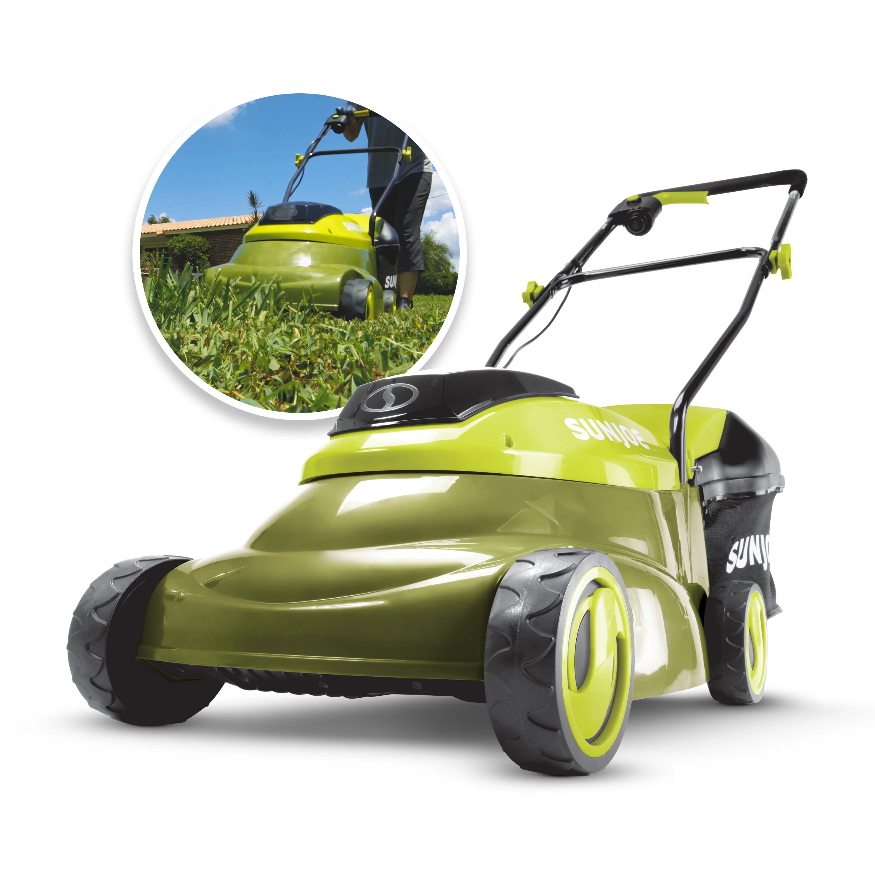 Sun Joe MJ24C-14 24-Volt* IONMAX Cordless Brushless Lawn Mower Kit | 14-inch | W/ 4.0-Ah Battery + Charger