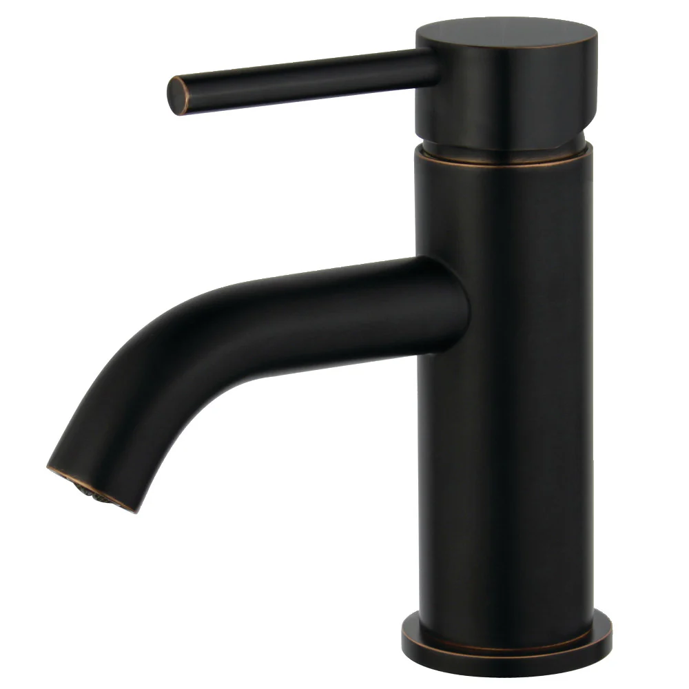 Kingston Brass Concord One-Handle Single-Hole Bathroom Faucet with Push Pop-Up Drain, Naples Bronze (LS8226DL)