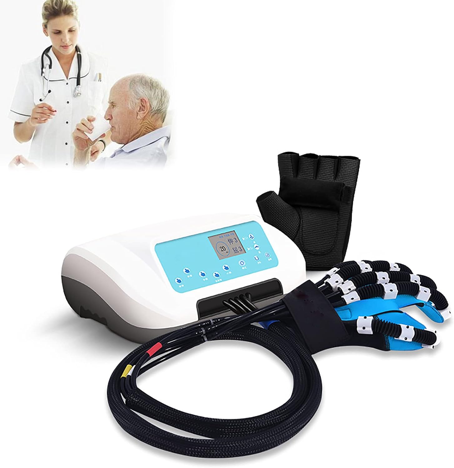 Rehabilitative Orthoses Minimize Spasticity Finger Orthoses Soft Resting Hand Splint for Flexion Contracture,Right,M