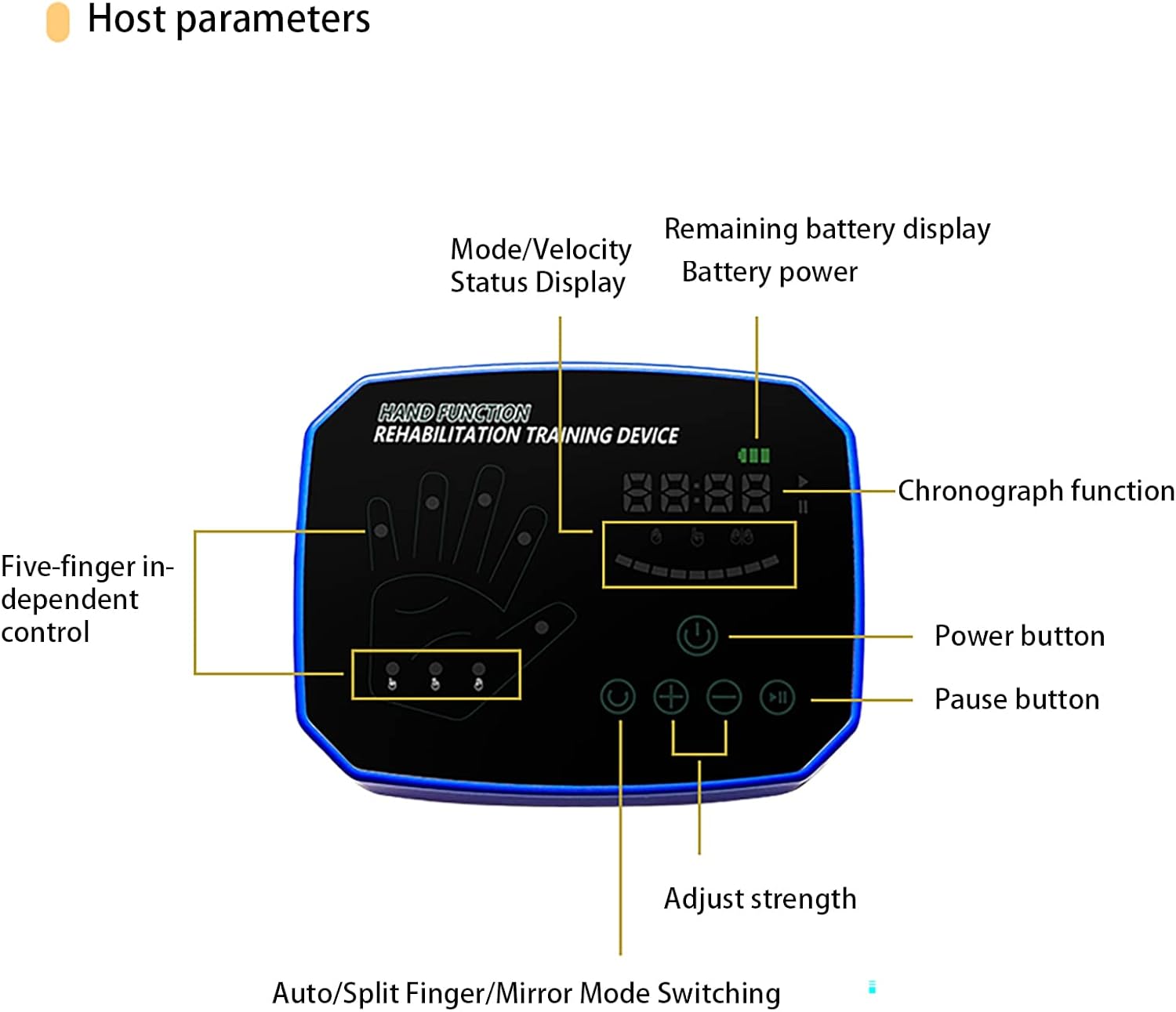 3nd Generation Upgrade Rehabilitation Robot Gloves Both Hand Finger Training Stroke Hand Splint Finger Orthosis Functional Hand Splint for Long-Term Relief(Size:XL Code,Color:Left Hand)