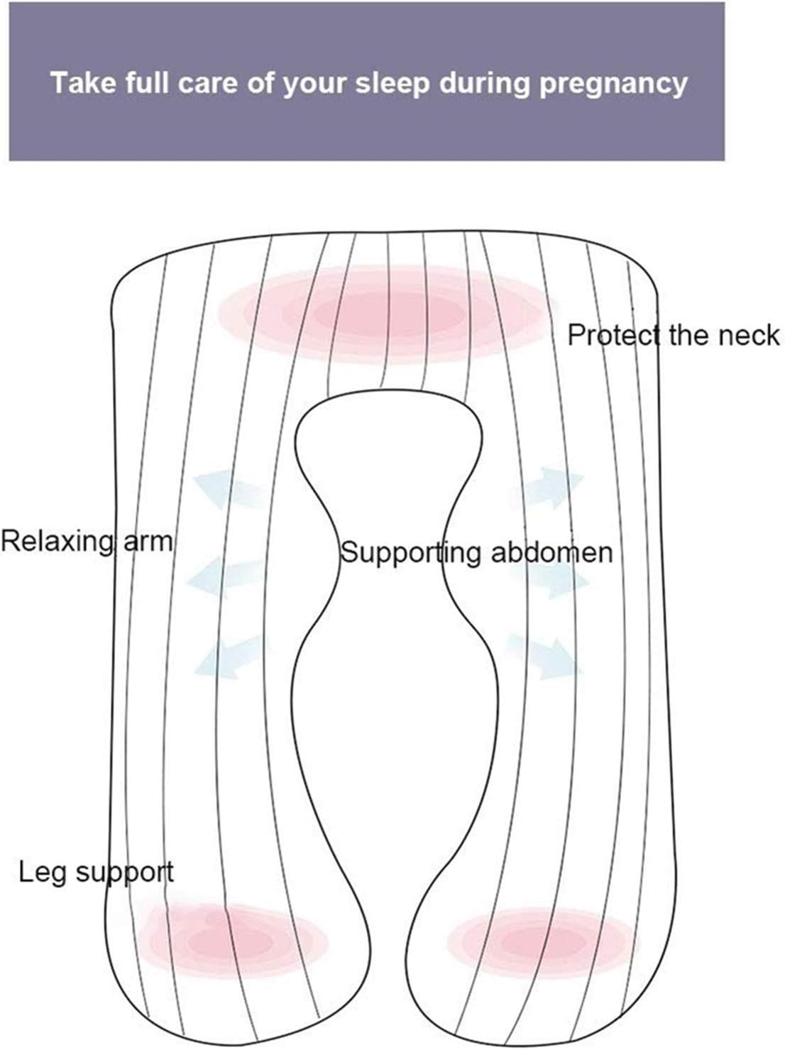 Red 3 Cozy Pregnancy Pillow Maternity Boyfriend Arm Body Sleeping Cushion Cover