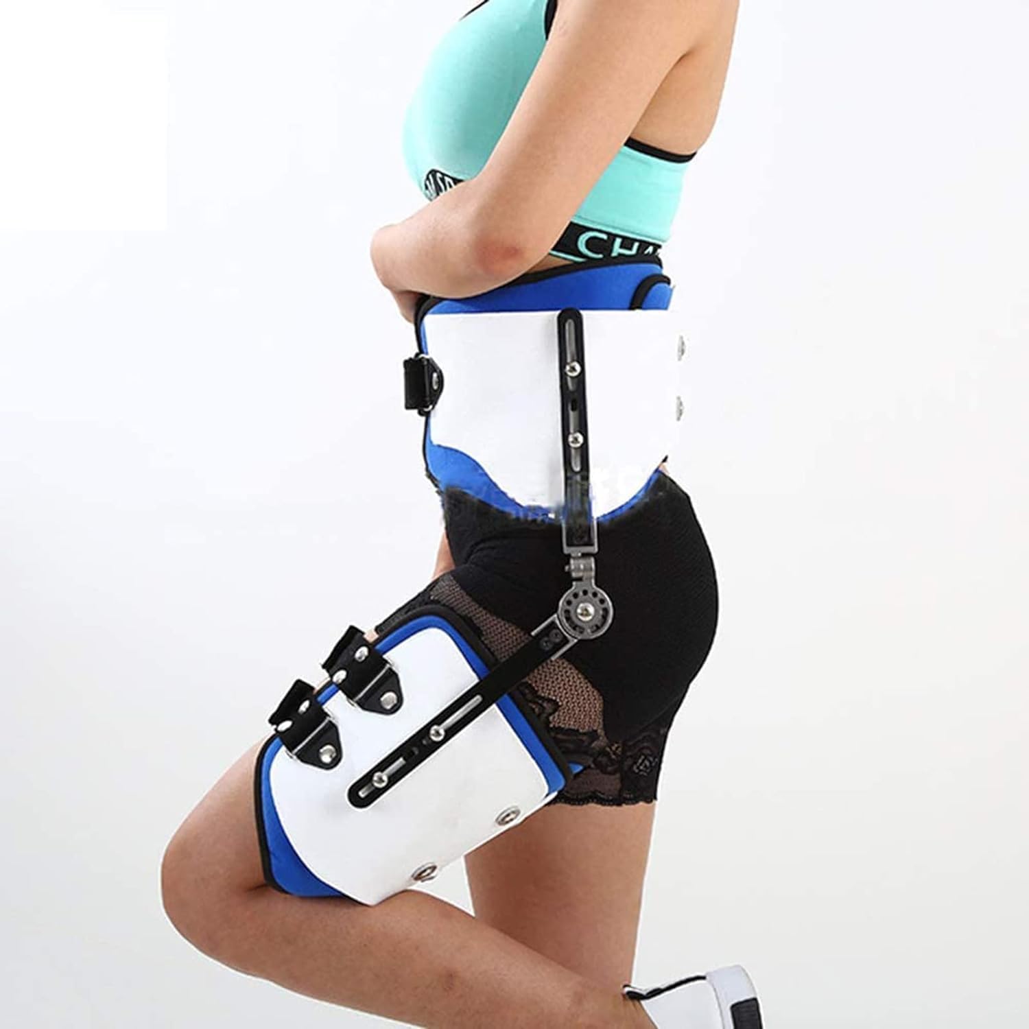 Hip Protector Adult Hip Abduction Bracket Post op Hip Stabiliser Support BRAC Hinged Hip Joint Abduction Orthosis Adjustable Hip Abduction Brace Fixation Hinge Waist Leg Brace for Joint Pain
