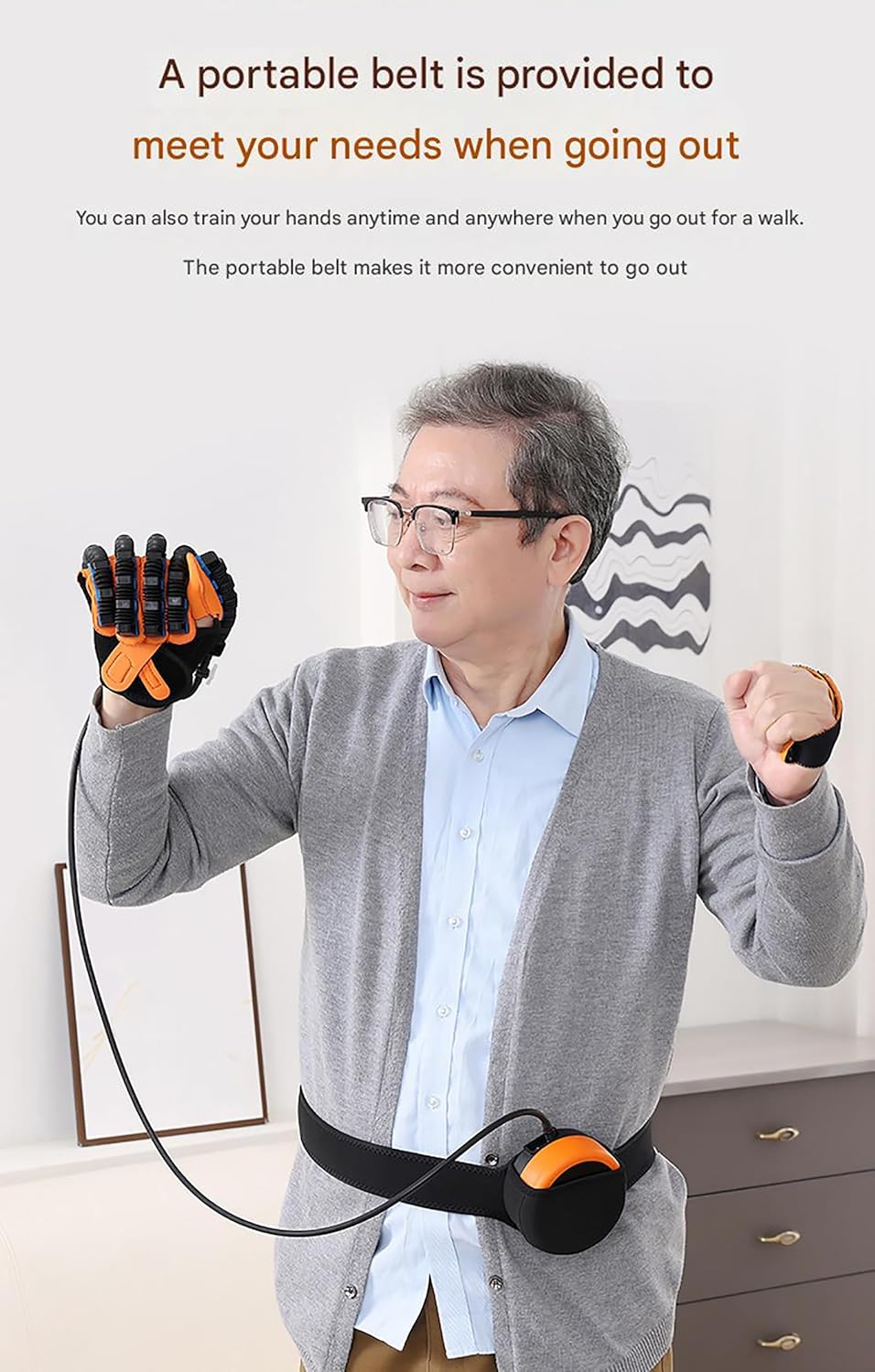 Rehabilitation Robot Gloves, Stroke Hand Recovery Device, Stroke Therapy Equipment for Adults, 5 Modes, Upgrade Hand Strengthening Devices