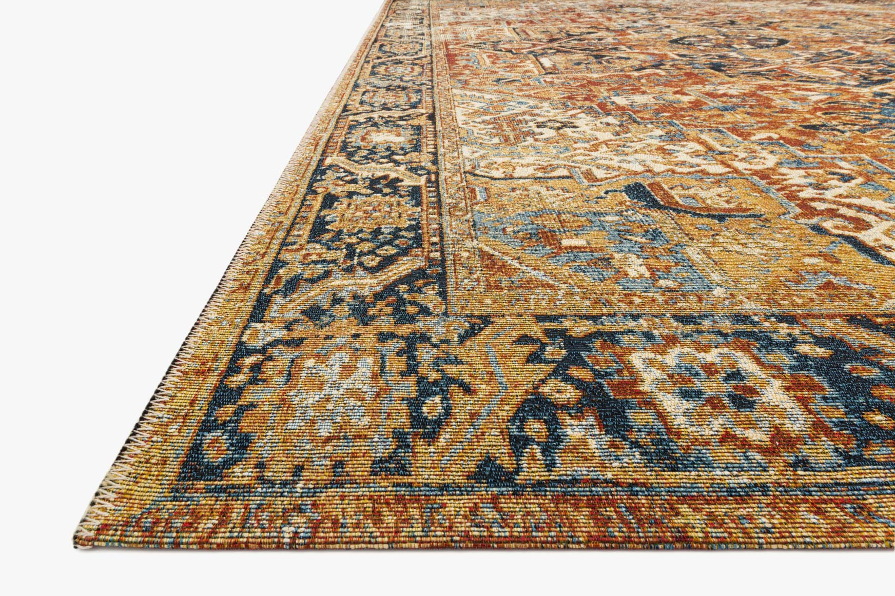 Loloi Sebastian Collection - Traditional Power Loomed Rug in Red & Navy (SEB-03)