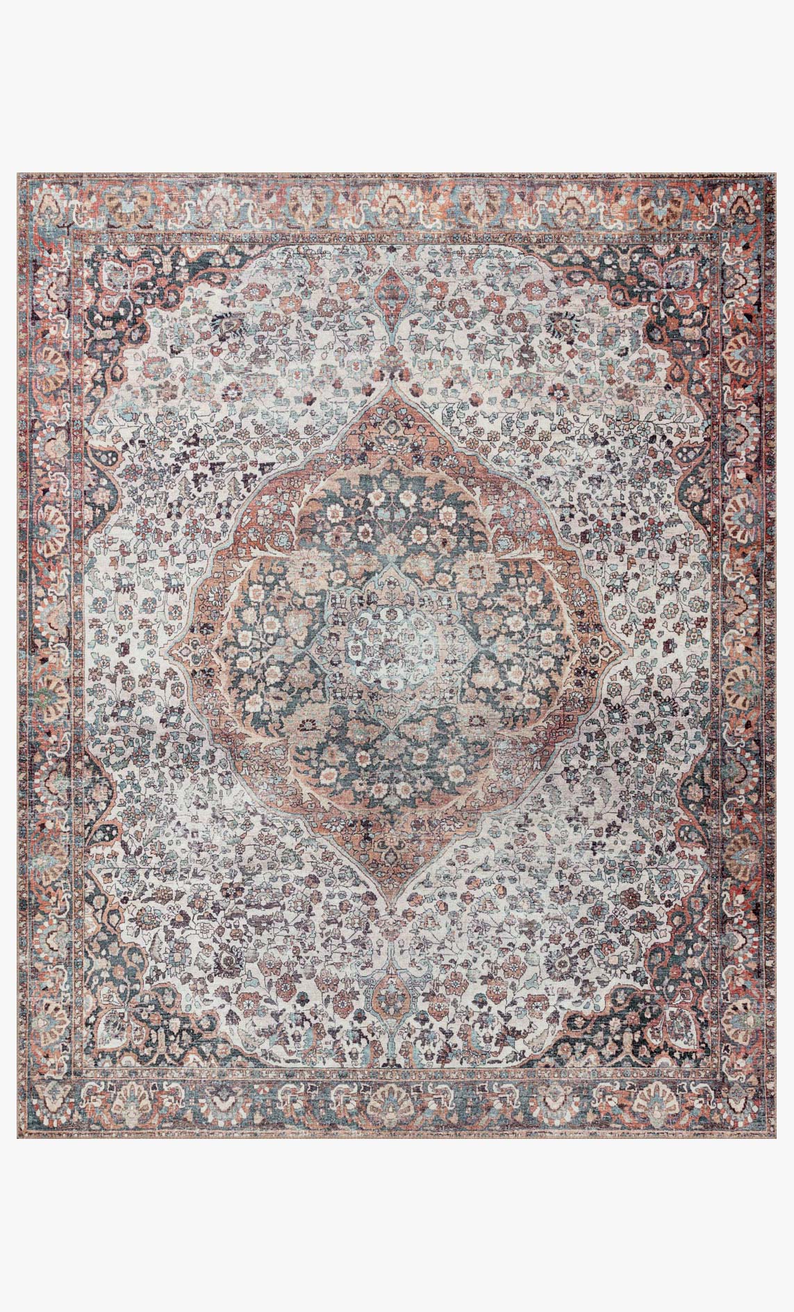 Loloi II Wynter Collection - Traditional Power Loomed Rug in Red (WYN-01)