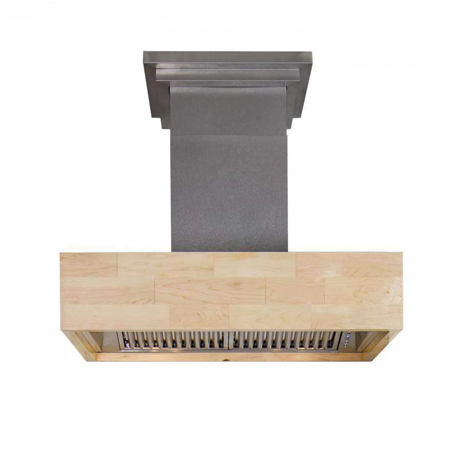 ZLINE 30-Inch Remote Blower Designer Series Wooden Wall Mount Range Hood with Butcher Block and 700 CFM Motor (681M-RD-30)