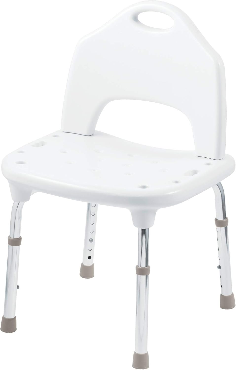 Moen DN7060 Home Care 22-Inch W x 19.25-Inch D Adjustable Height Bath Safety Shower Chair, Glacier