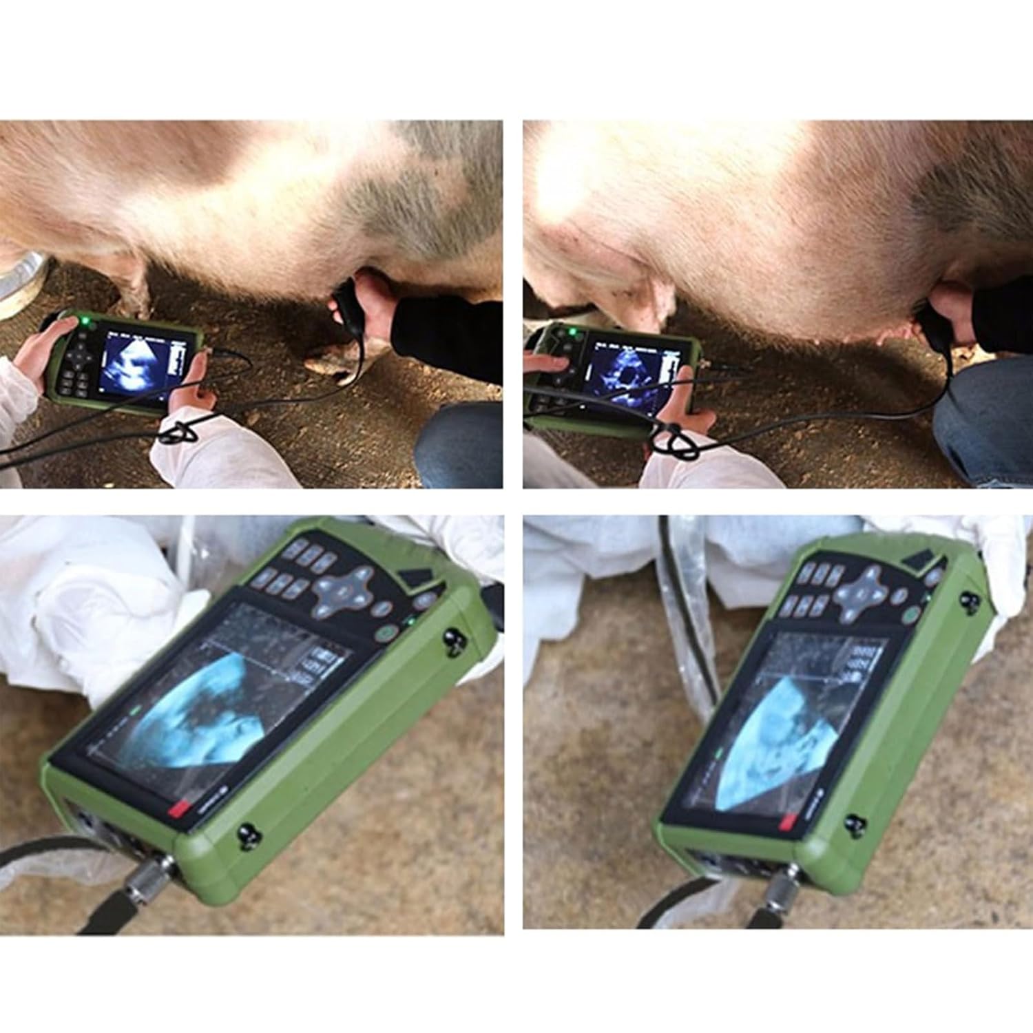 Veterinary Ultrasound Machine Multi-Function Veterinary Ultrasound Machine with 3.5MHz Probe Pregnancy Portable Handheld Scanner B-Ultra Sound for Farm Animals Pig Goat Pregnancy(Cattle and Horses)