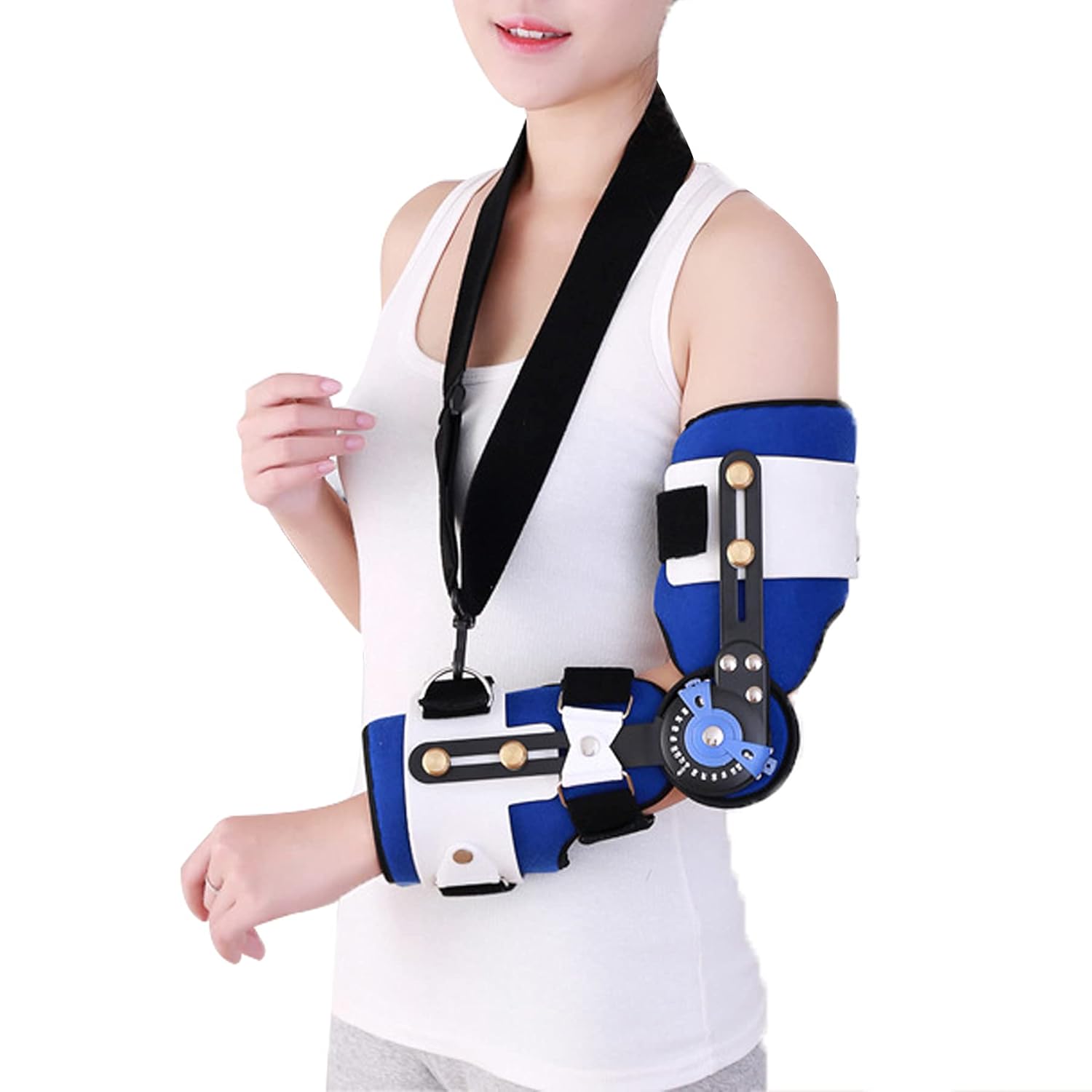 Hinged Elbow Brace for Post-op Surgery Recovery Dislocated Arm Elbow Brace Stabilizer Splint Arm Orthosis Injury Recovery Support Surgery Injury Recovery Ligament Tendon R,Left