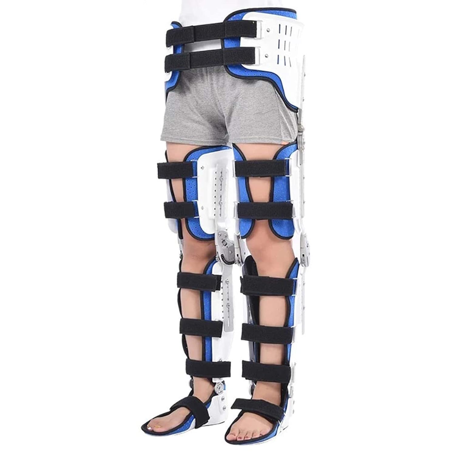 Walking Boots for Hip Fracture Rehabilitation Equipment Hip Knee Ankle Foot Orthosis Braces Adjustable Knee Support Immobilizer for Men and Women