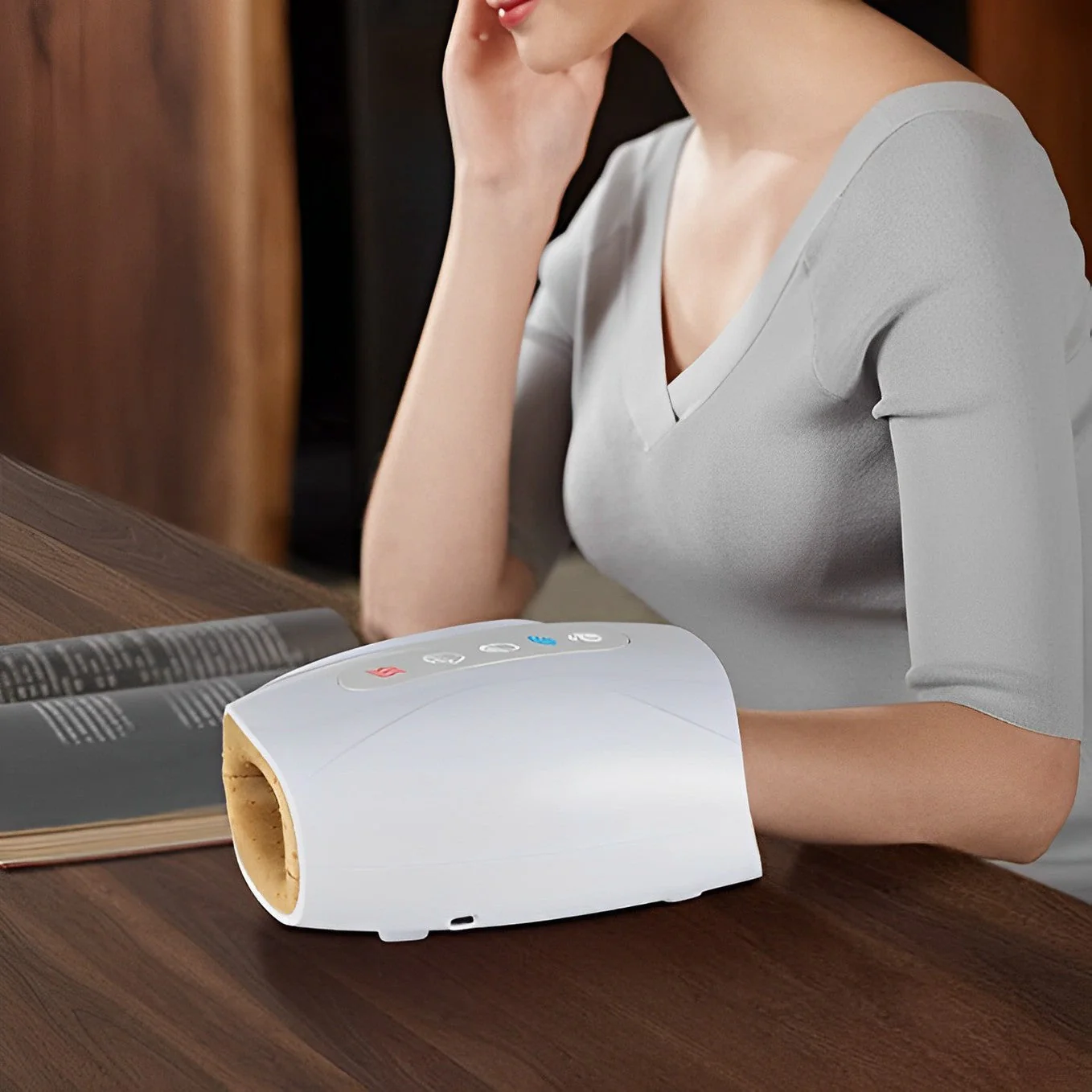 Electric Hand Massager With Heat And 3 Intensity Levels Cordless