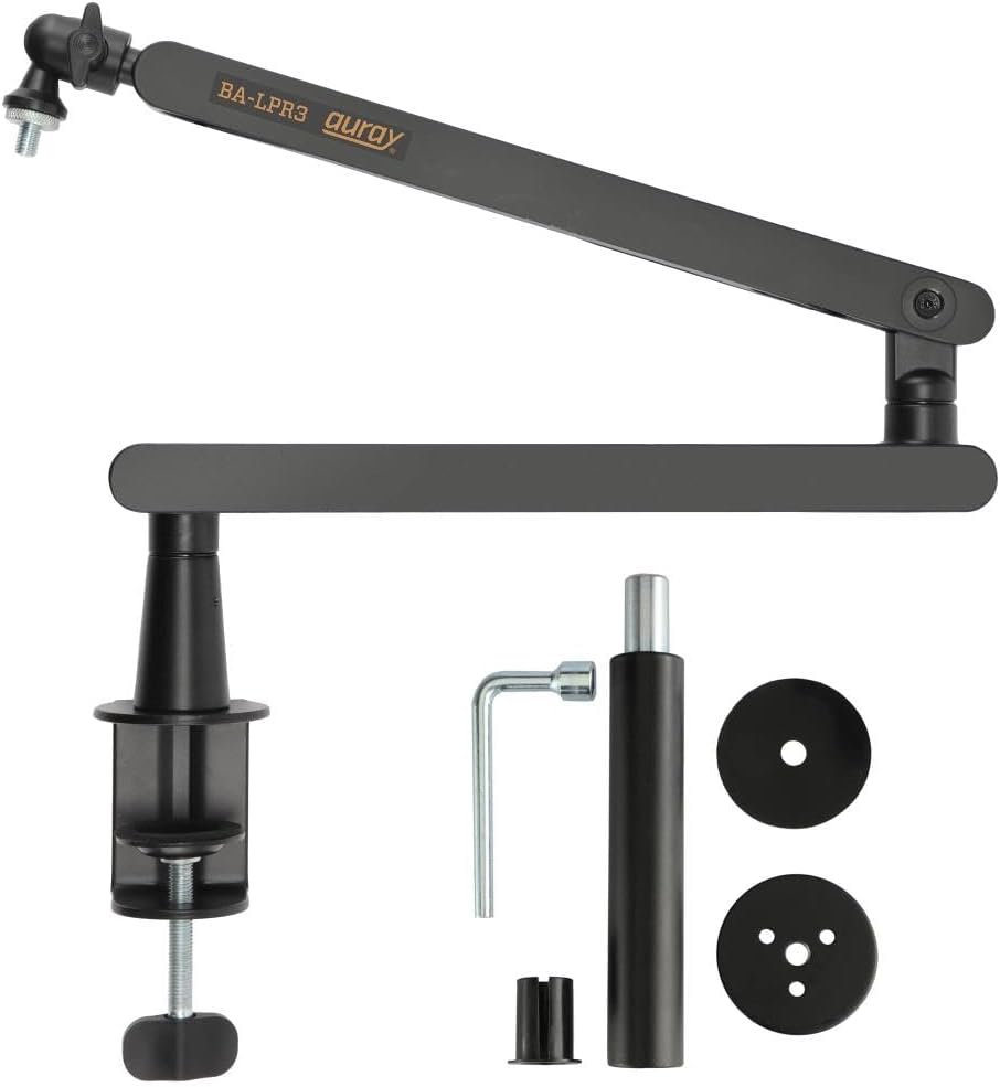 AURAY Low-Profile Broadcast Arm with 6