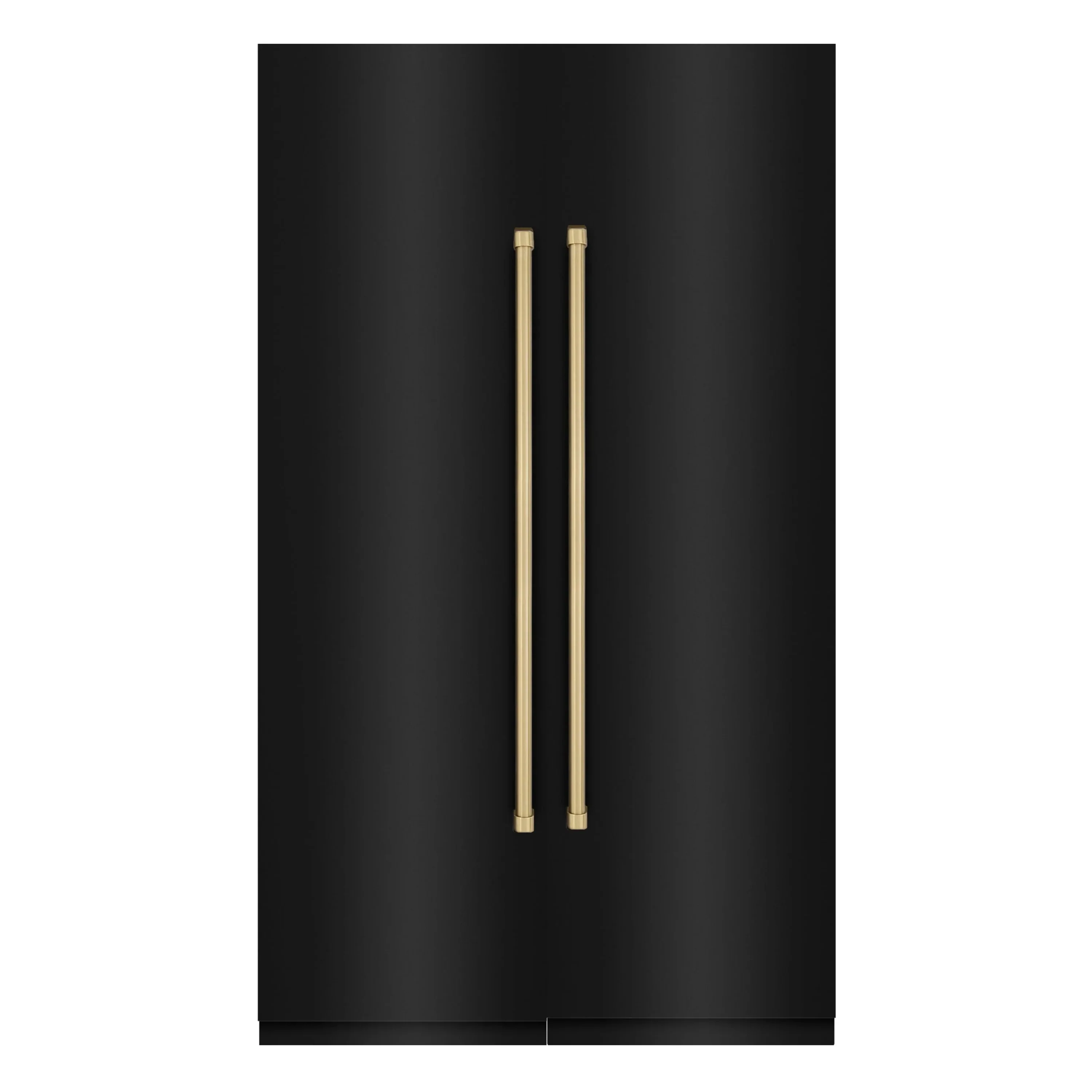 ZLINE 48-Inch Column 12.5 Cu. Ft. Refrigerator and 12.4 Cu. Ft. Freezer in Black Stainless Steel with Champagne Bronze Accents