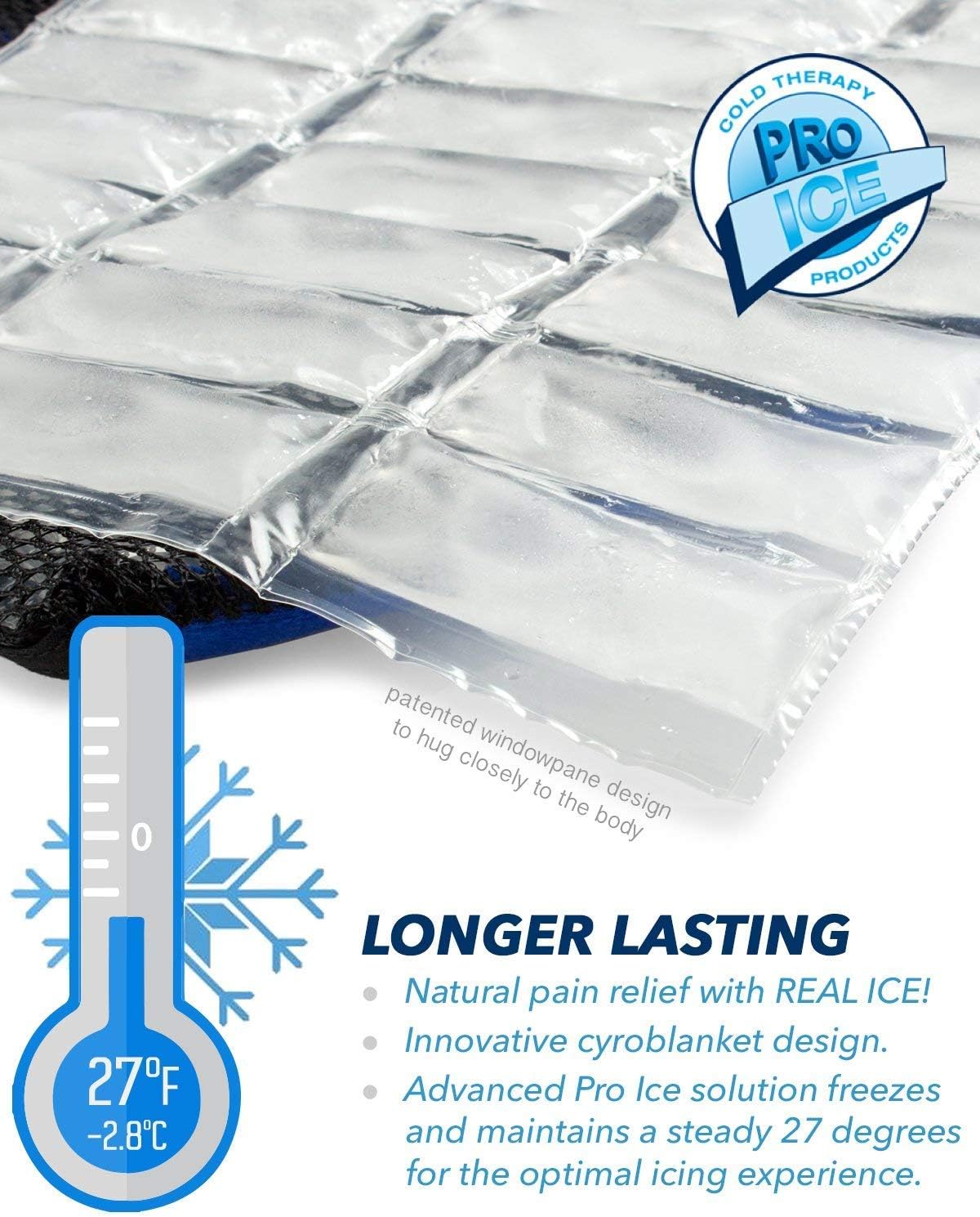 Pro Ice Shoulder Ice Pack Wrap - Elbow Ice Pack Wrap, Shoulder Ice Pack Wrap Rotator Cuff Cold Therapy + Ice Pack Inserts PI 200 & PI-201