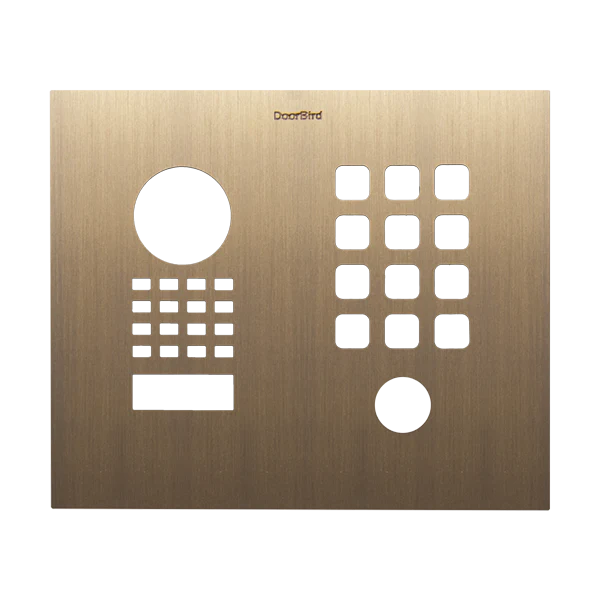 DoorBird Front Panel for D1101KH Classic Surface-/ Flush-Mount in Real Burnished Brass