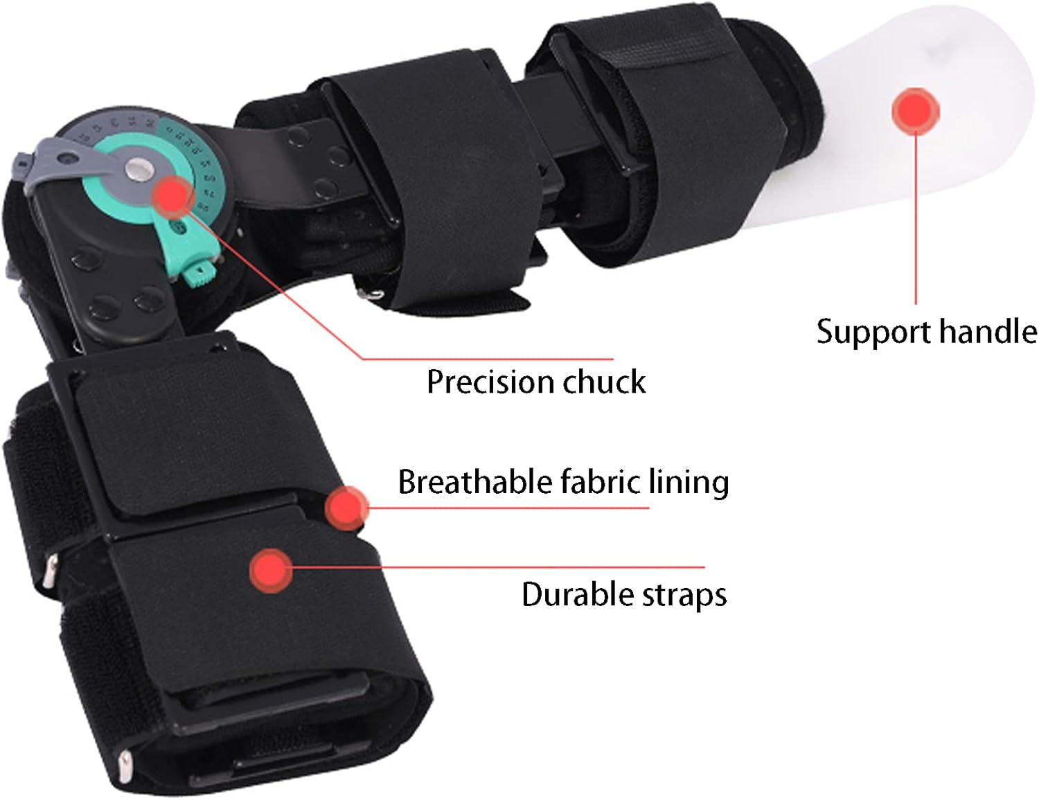 Hinged Elbow Brace Adjustable Post Op Elbow Brace for Ligament and Tendon Repairs and Dislocations Stabilizer ​Splint Arm Injury Recovery Support ROM Hinged Elbow Brace,Right