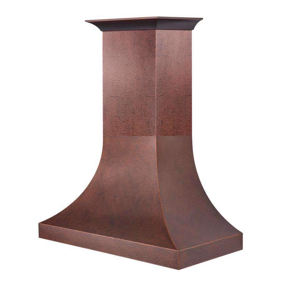 ZLINE 42-Inch Designer Series Hand-Hammered Copper Finish Wall Range Hood with 700 CFM Motor (8632H-42)