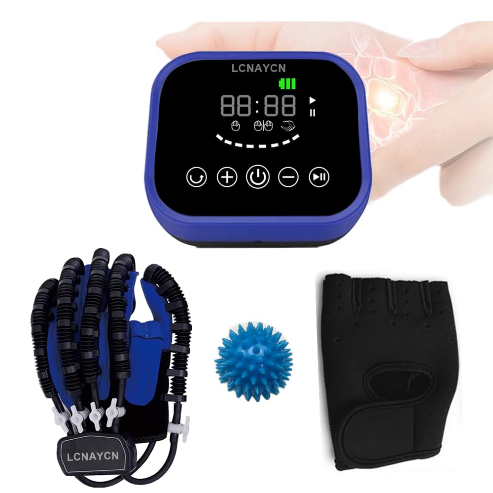 Hand Rehabilitation Robot Gloves,Stroke Hemiplegia Recovery Equipment,with USB Chargeable and Strength Adjustment