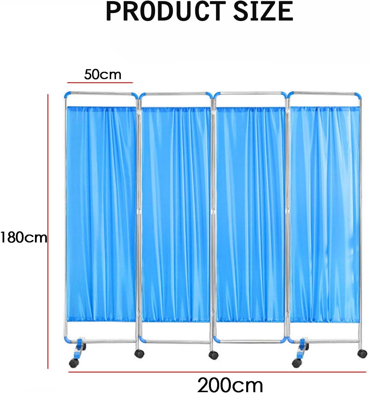 6-Foot Portable Medical Privacy Screen, 4-Panel Flex Partition for Massage, Hospitals & Nursing Homes, Durable & Movable Room Divider for Enhanced Confidentiality