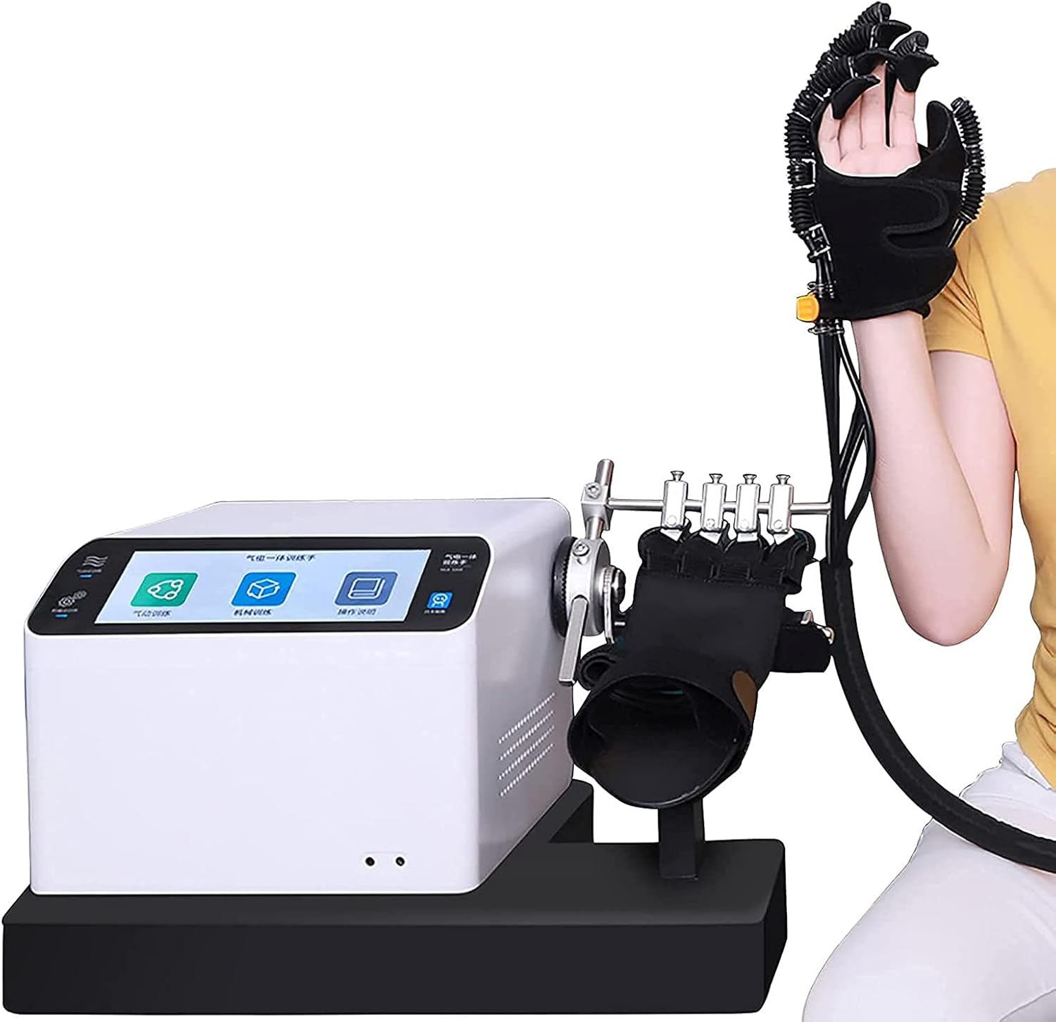 Rehab Equipment Finger Gloves Finger Training Rehabilitative Orthoses Soft Resting Hand Splint for Flexion Contracture,Left,M