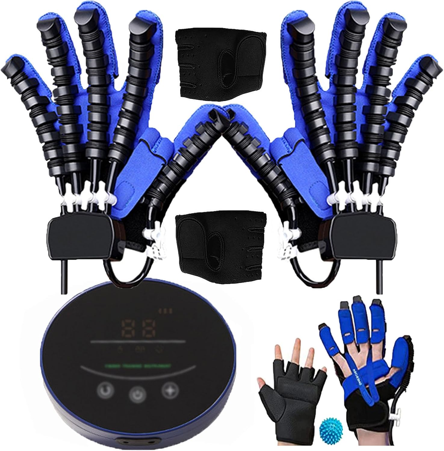 Hemiplegia Finger Trainer, Rehabilitation Robot Gloves, Stroke Hand Splint Assistive Training Equipment, Minimize Spasticity