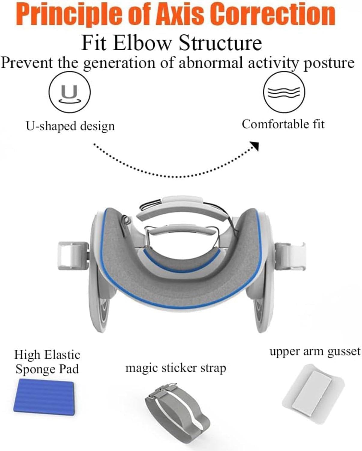 Elbow Joint Rehabilitation Device, Adjustable Post Op Elbow Brace Stabilizer Splint, Full Angle Adjustment