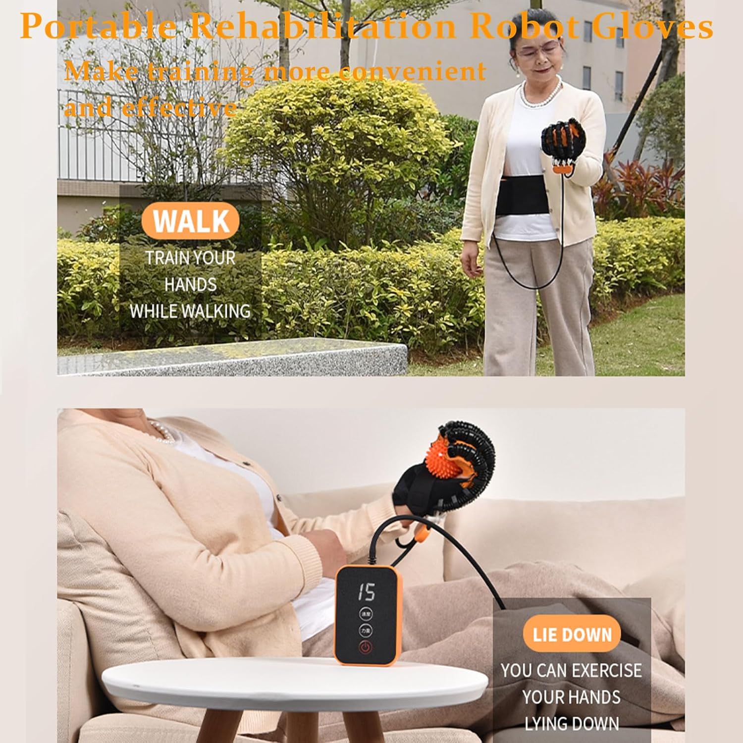 （Left+Right） Rehabilitation Gloves for Finger and Hand Function Rehab, Robot Gloves, Hand Therapy Equipment For Stroke, Rehabilitation Robotic Glove For Hemiplegia, Stroke Hand.