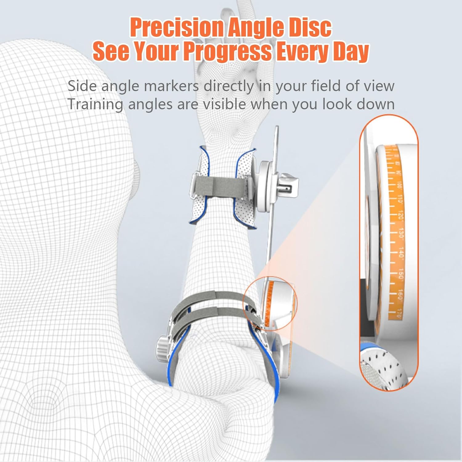 Brace Elbow Joint Rehabilitation Device, Elbow Stretching Trainer with Air Bag Pressurization and Angle Dial, Adjustable -15° to 150° Angle, For Stroke Hemiplegia Patients