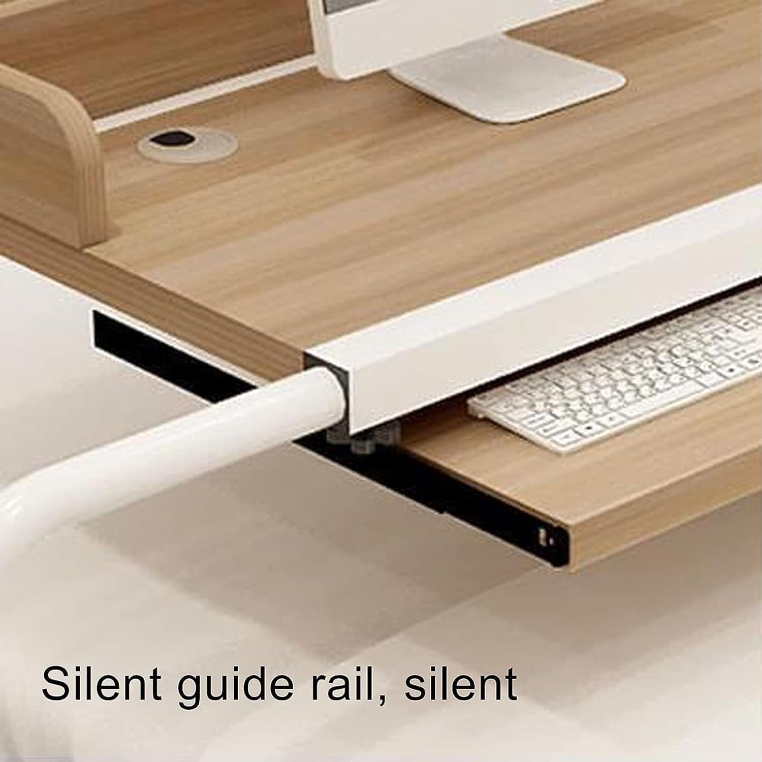 Overbed Table with Wheels, Rolling Laptop Stand Over Bed Desk, Trolley Mobile Writing Study Desk,Adjustable Length and Height Hospital Tray Table 140cm