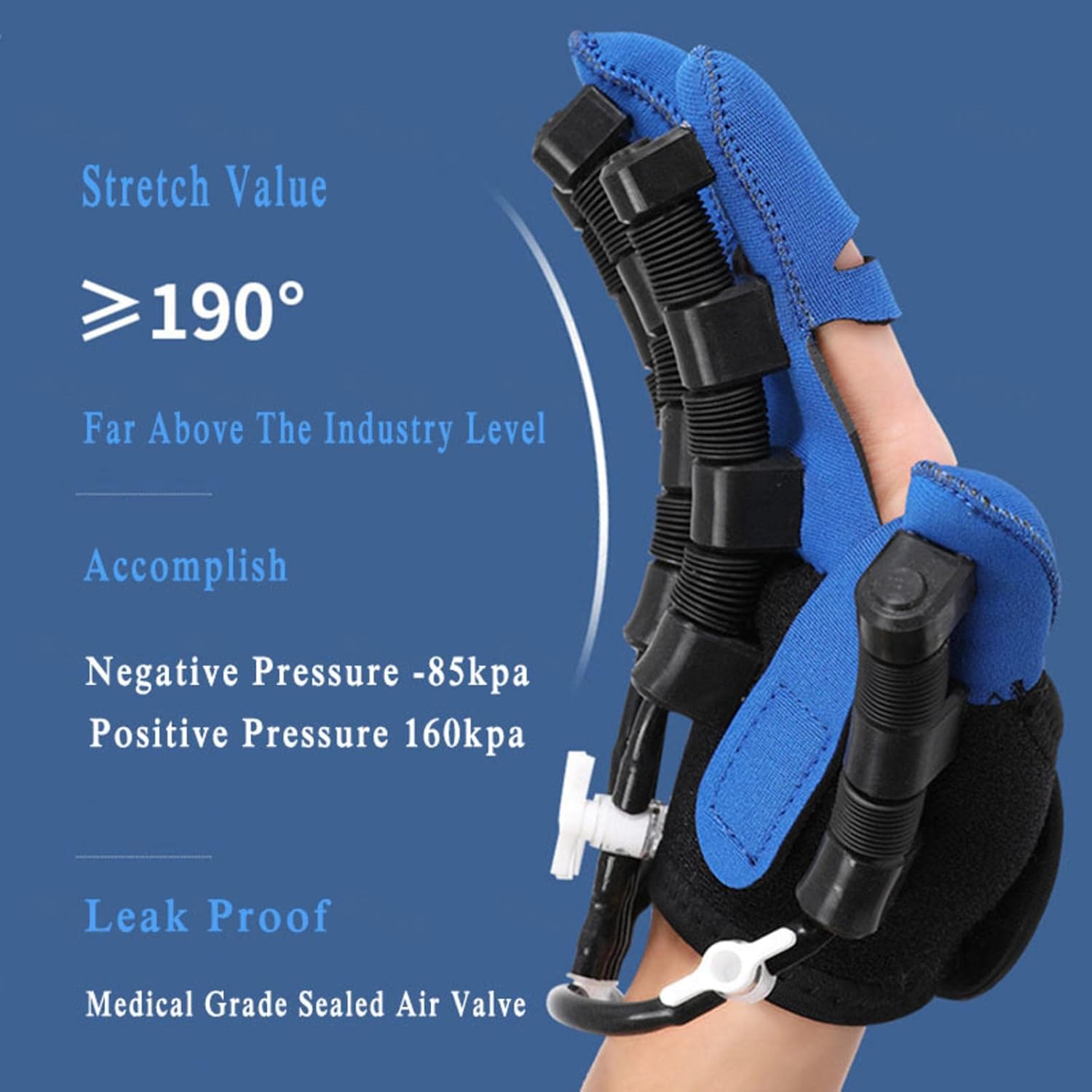 Robot Glove Hand Training Rehabilitation Stroke Hemiplegia Finger Exerciser for Stroke Hemiplegia Hand Function Recovery Relief Finger Cramps,Left-M
