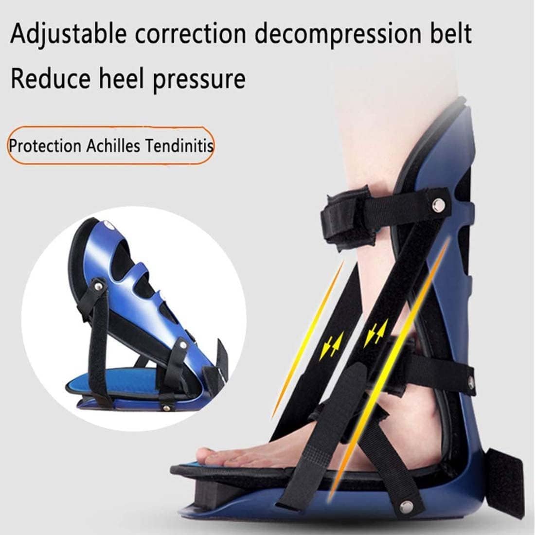 Sleeping Stretch Boot - Plantar Fasciitis Night Foot Splint Adjustable Achilles Tendonitis Brace Fits Right or Left Foot for Soreness Relief, Foot Pain and Stretching,M (M