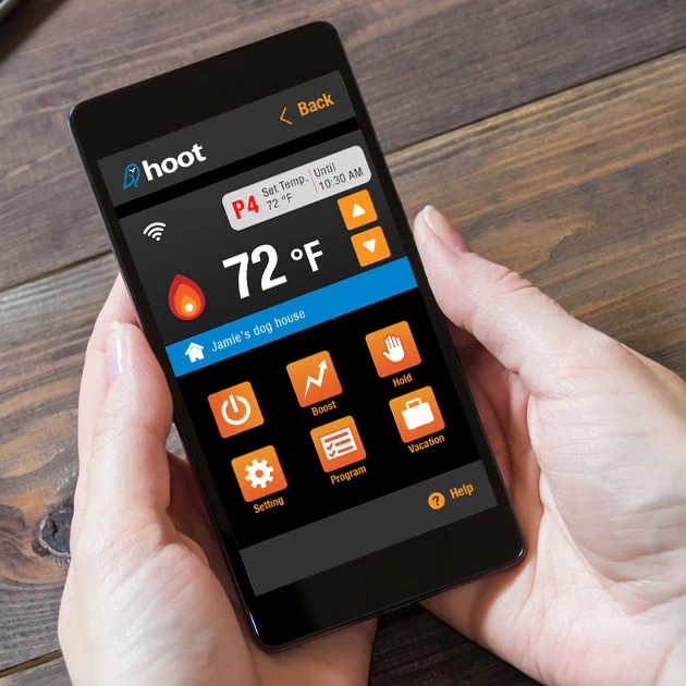 King Electric Hoot 240V Wi-Fi Touch Screen Single Pole Thermostat