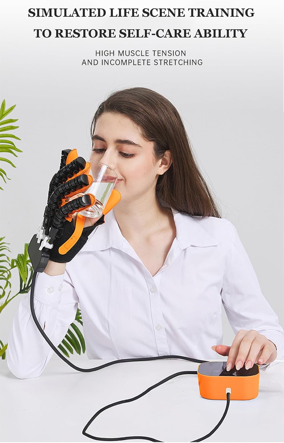 2024 Rehabilitation Robot Glove, Hand Stroke Hand Therapy Equipment, Strengthen Hemiplegia Hand Splint Finger Orthosis, Hand Function Rehabilitation Training Devic