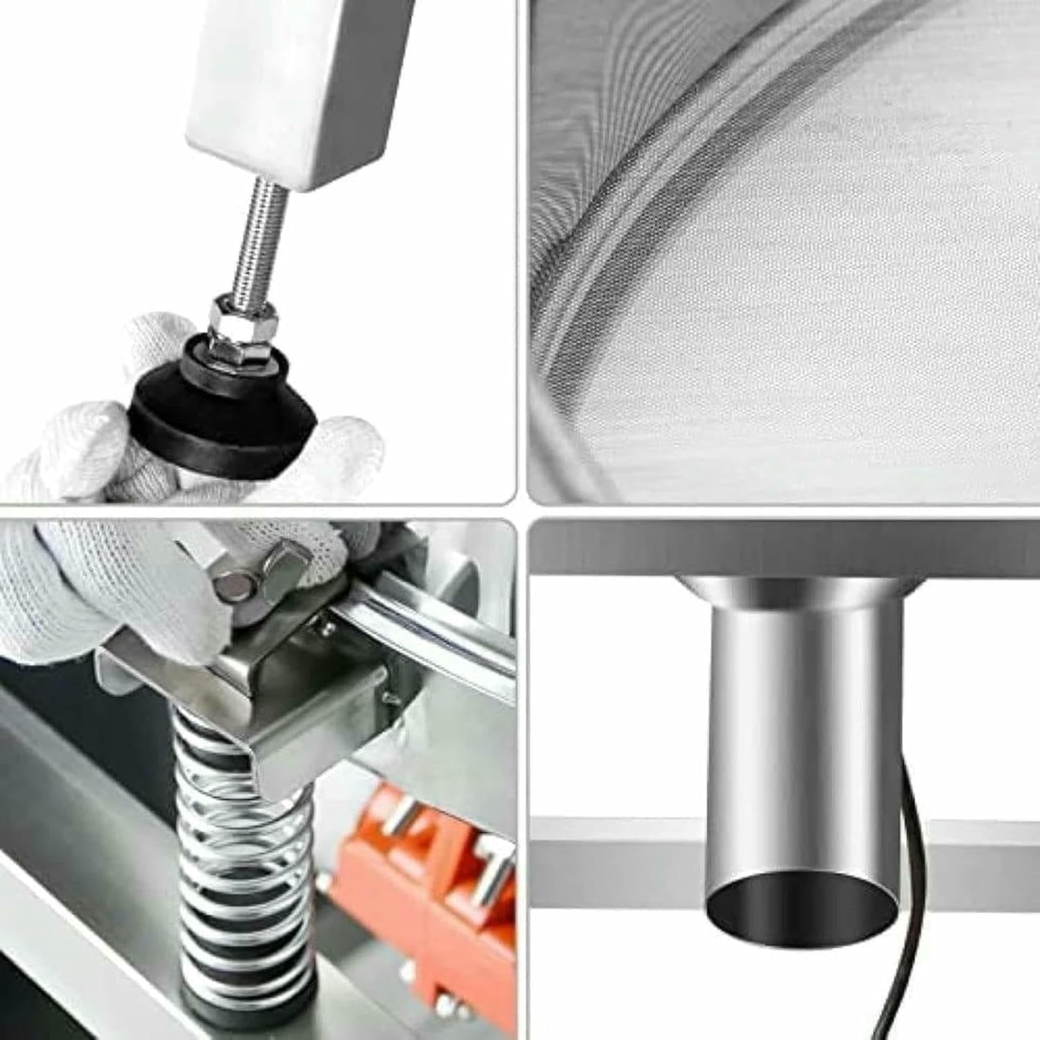 Flour Sifter Stainless Steel Electric Vibrating Flour Sieve, Automatic Shaker Machine, Flour Powder Shaker, for Industrial Use~/