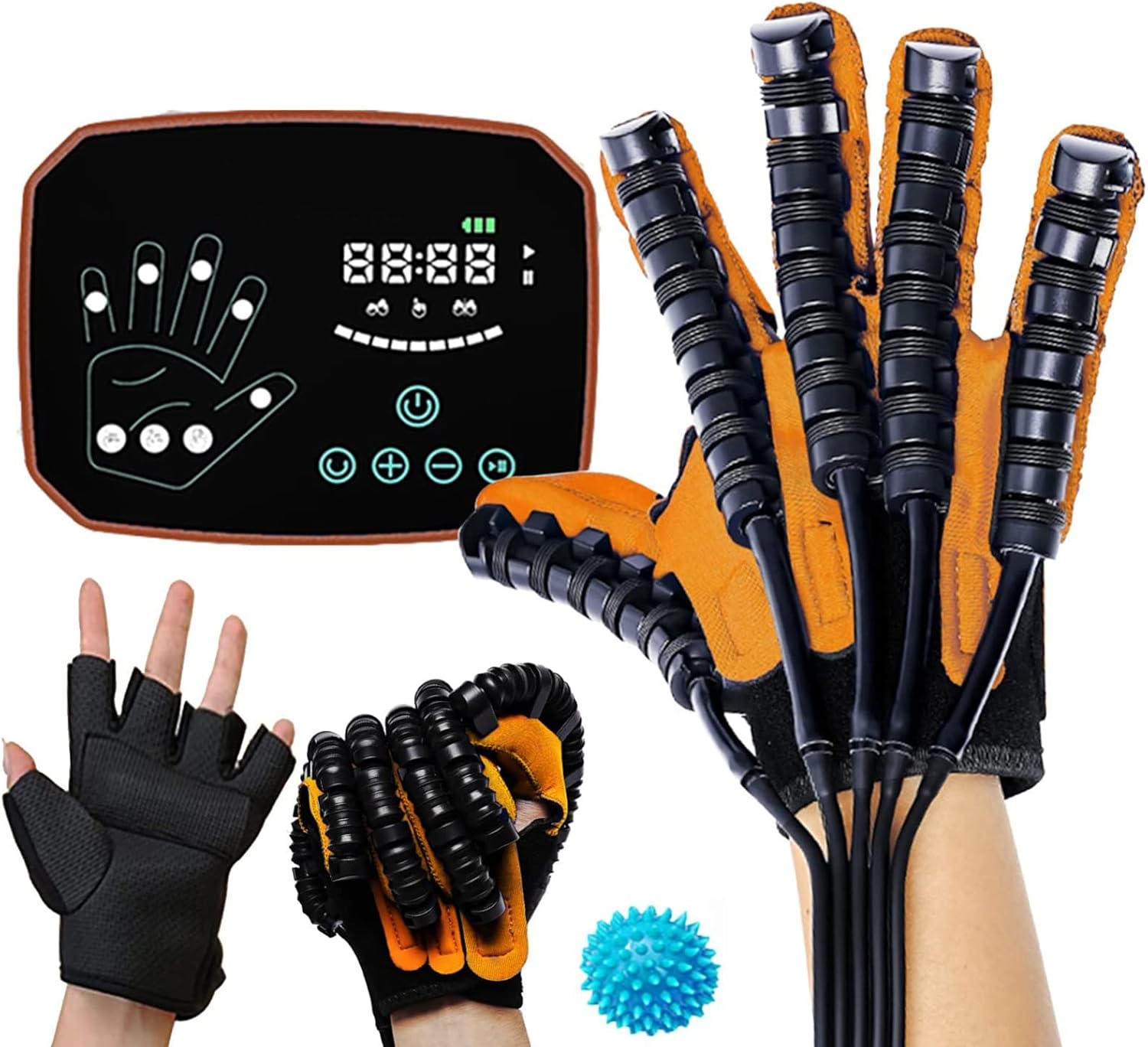 Upgrade Rehabilitation Robot Gloves Stroke Hemiplegia Hand Finger Training Promote Blood Circulation Resolve Stiff Hands(Size:L Code,Color:Right Hand)