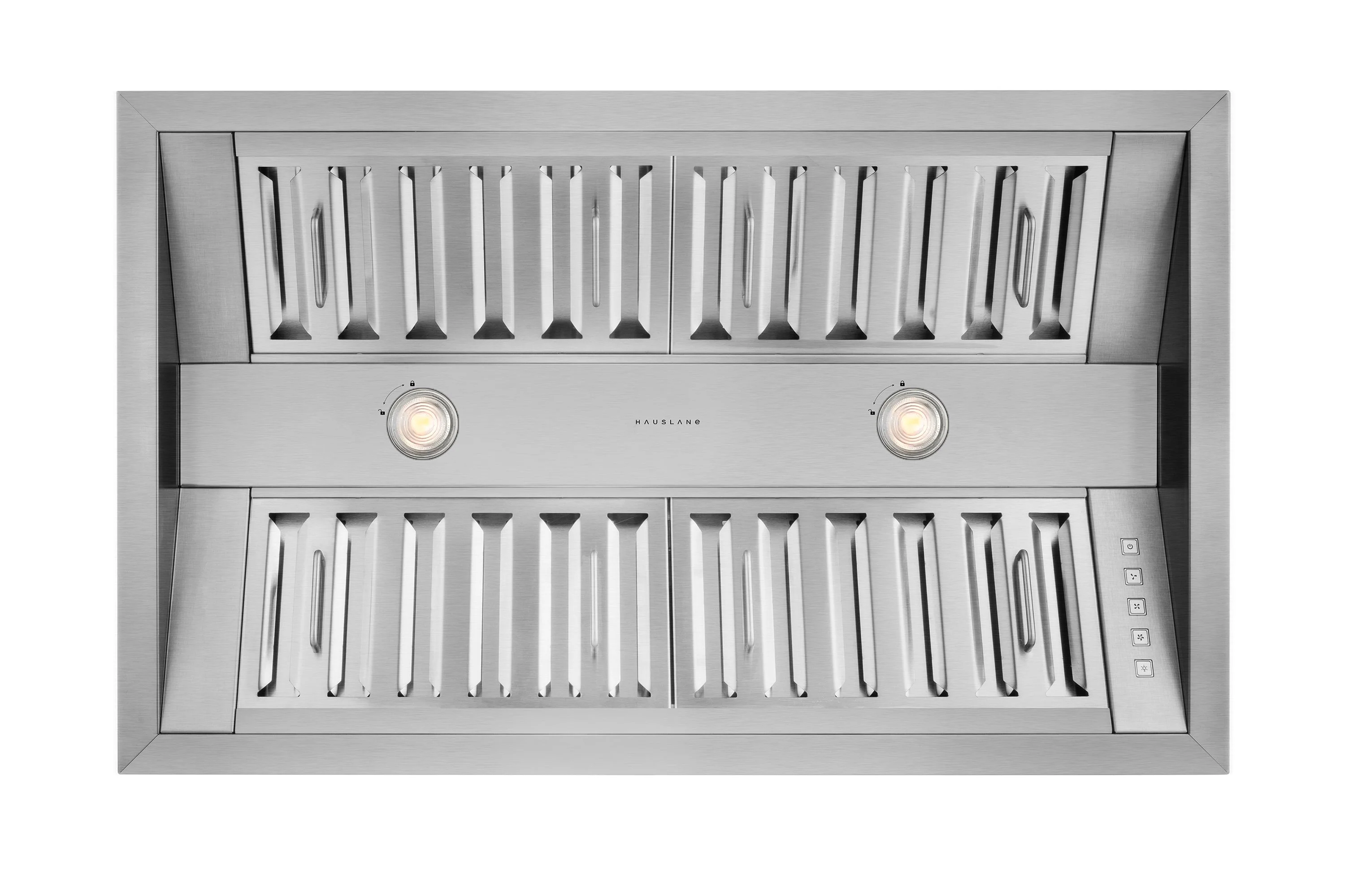 Hauslane 500 CFM Convertible Built-In Insert Range Hood in Stainless Steel, 21-Inch Deep (IN-R300)