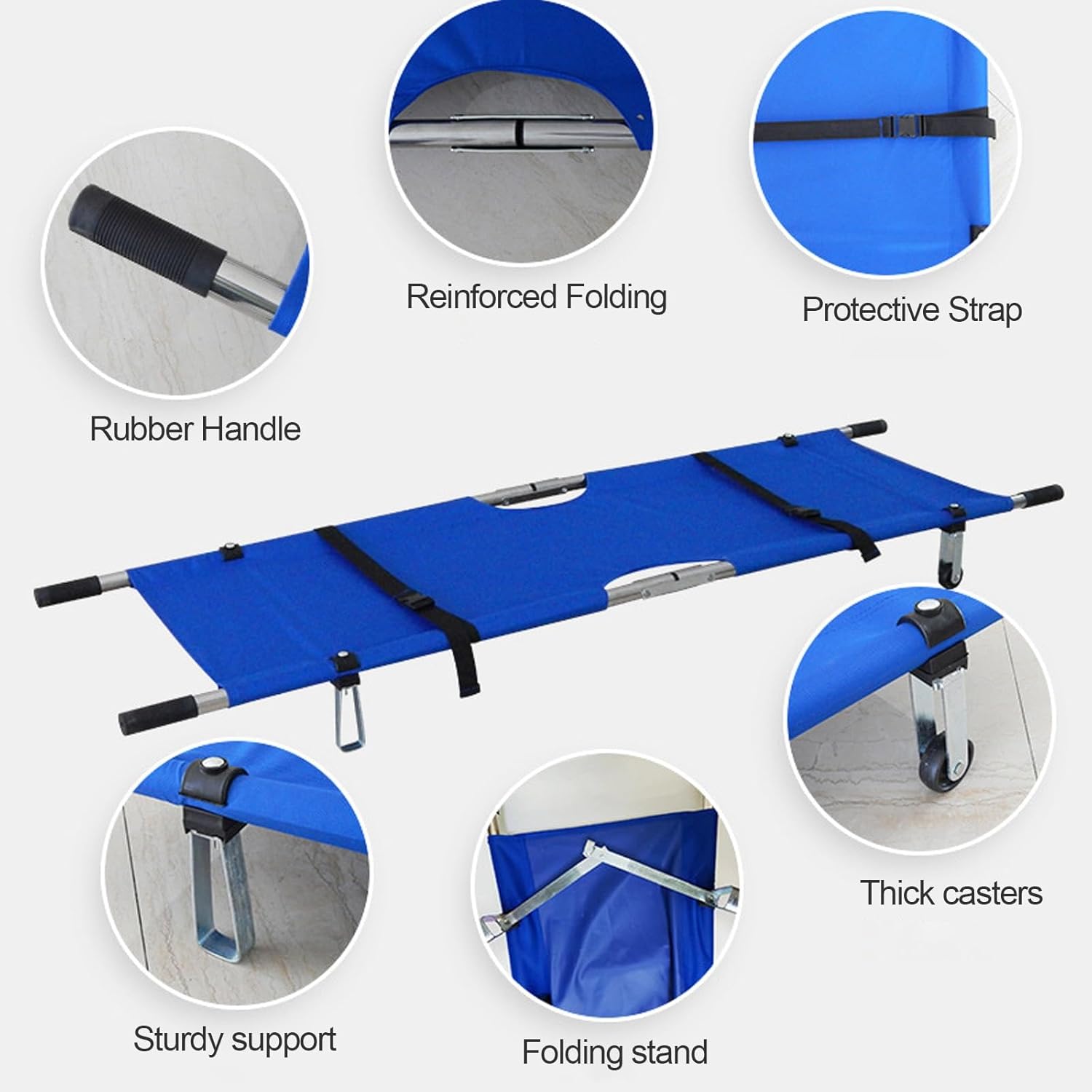 Foldable Portable Transportation Stretcher,Multi-functional Medical Emergency Rescue Stretcher,Search And Rescue Equipment, For First Aid,Home Use,Rescuing Patients(Orange)