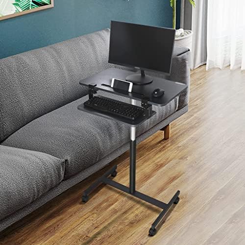 Tiltable Tabletop Bedside Workstation Laptop Desk,Overbed Table - Portable Medical Table with Wheels, Lightweight Design for Bedside and Couch Use, Versatile Computer Desk for Home and Heal