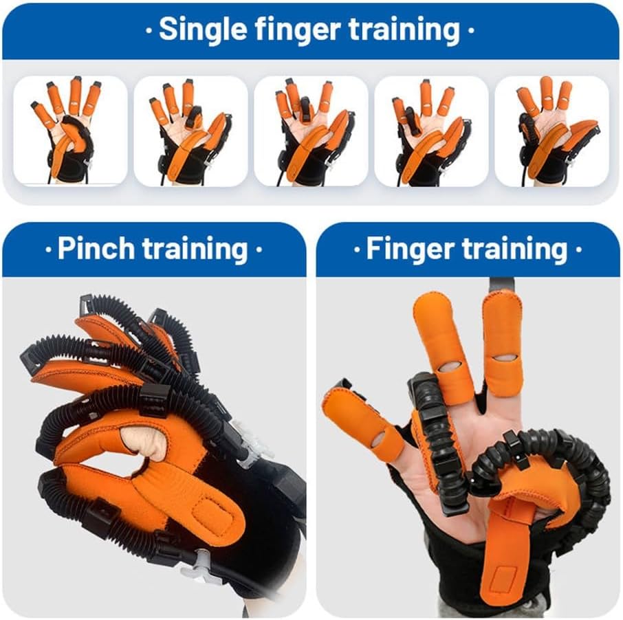 New Level Rehabilitation Therapy Exercise Both Hands Simultaneously, Stroke Rehabilitation Equipment Stroke Hand Exerciser Rehabilitation Robot Glove(Color:M)