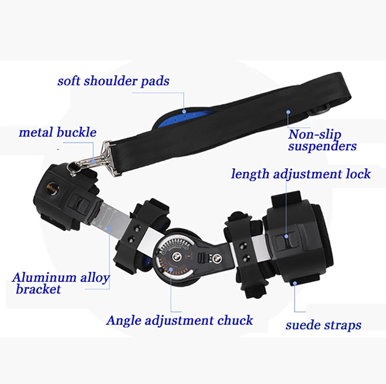 Hinged ROM Elbow Brace,Medical Adjustable Elbow Immobilizer Injury Recovery Support Arm Sling, Post Op Elbow Brace Stabilizer Splint for Joint Protection and Stability,Left