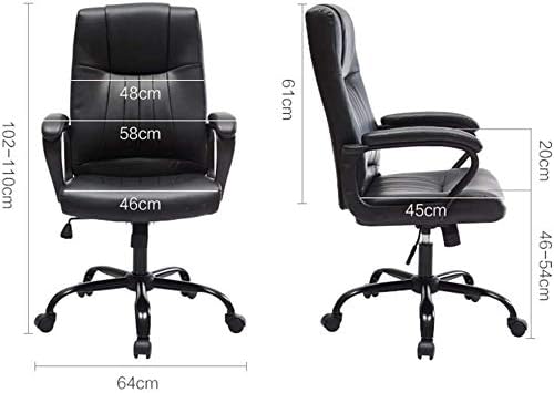 Executive Swivel Adjustable Swivel Office Desk Chair with Armrests Lumbar Support Desk Ergonomic Chair Chair Office Chair Backrest Stool Home Boss Chair Lifting Swivel Chai,
